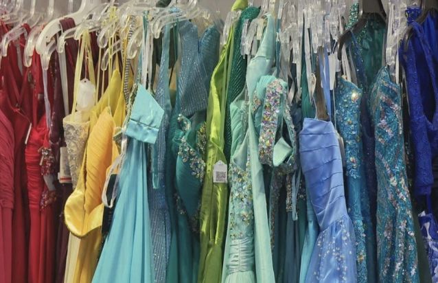 Cinderella's closet donations collected. 